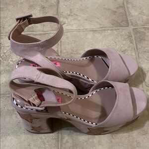 Betsey Johnson Mauve Platform Heels